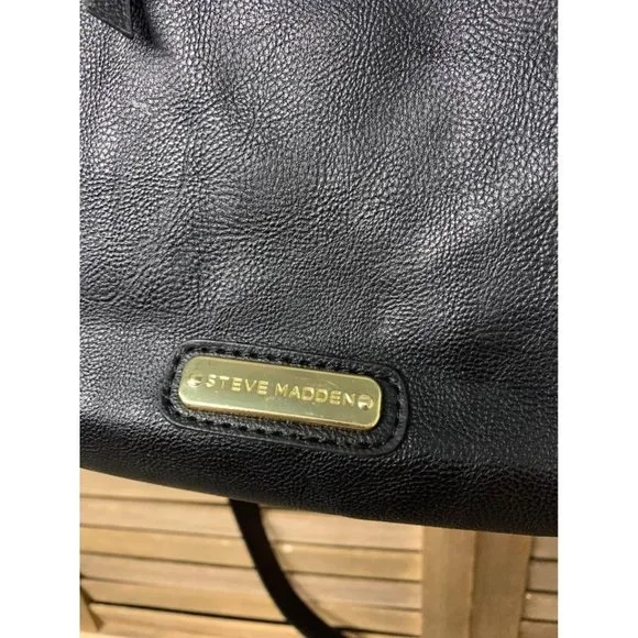 Steve Madden Black Satchel Purse - Picture 3 of 6